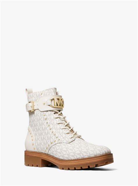 weisse michael kors box|Weiss Combat Boot .